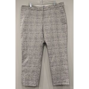 Boden Silver Metallic Bistro Cropped Pants Size 16 Long
